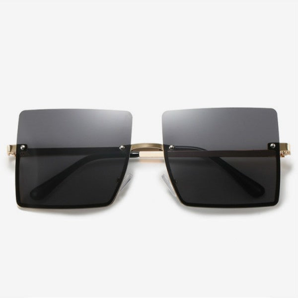 Square Frame Fashion Wild Sunglasses - Dark Gray - Shop N Save