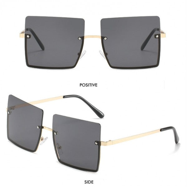 Square Frame Fashion Wild Sunglasses - Dark Gray - Shop N Save
