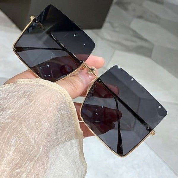 Square Frame Fashion Wild Sunglasses - Dark Gray - Shop N Save