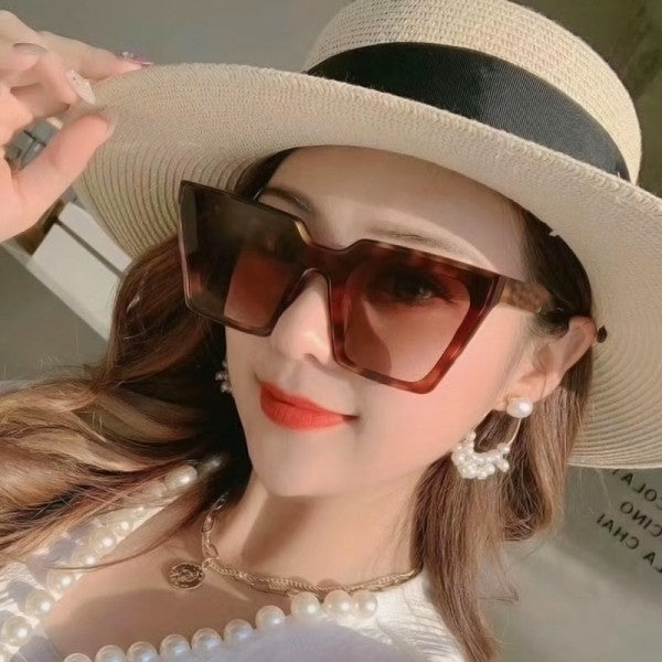 Woman Fashion Simple Sunglasses - Leopard Brown - Shop N Save