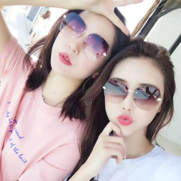 Ladies Fashion Simple Gradient Sunglasses - Light Brown - Shop N Save