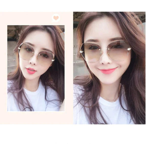 Ladies Fashion Simple Gradient Sunglasses - Purple Red - Shop N Save