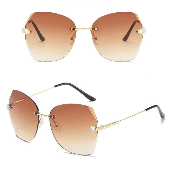 Ladies Fashion Simple Gradient Sunglasses - Light Brown - Shop N Save