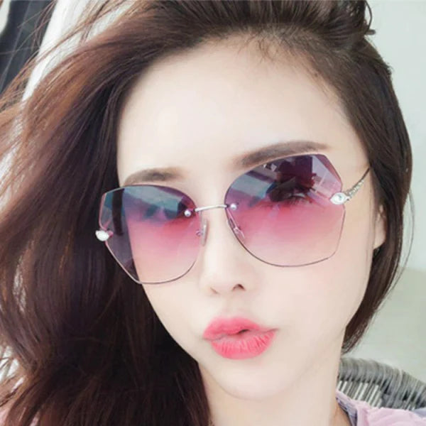 Ladies Fashion Simple Gradient Sunglasses - Light Brown - Shop N Save