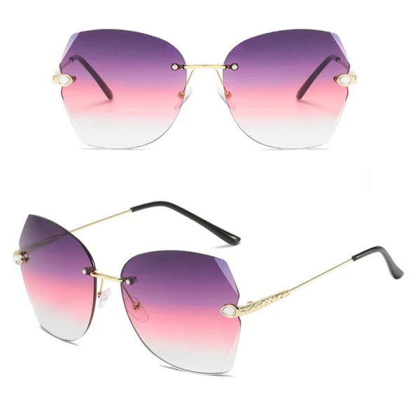 Ladies Fashion Simple Gradient Sunglasses - Purple Red - Shop N Save