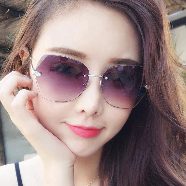 Ladies Fashion Simple Gradient Sunglasses - Purple Red - Shop N Save