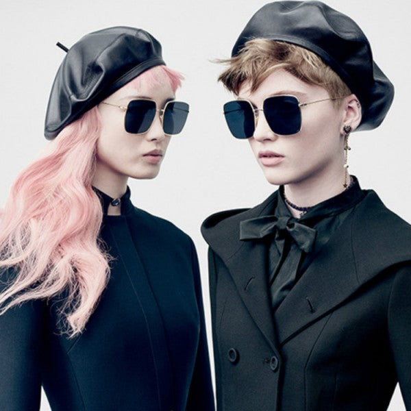 Ladies Simple Metal Frame Sunglasses - Gray Gold - Shop N Save