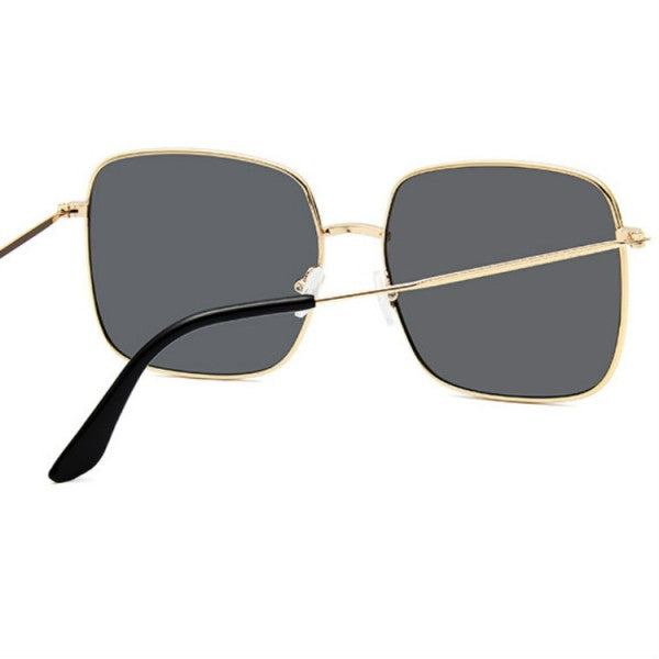 Ladies Simple Metal Frame Sunglasses - Gray Gold - Shop N Save
