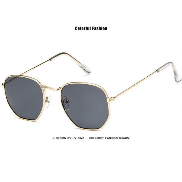 Fashion Personality Retro Gold Frame Sunglasses - Black - Shop N Save