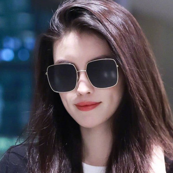 Girls Fashion Gold Frame Sunglasses - Dark Gray - Shop N Save