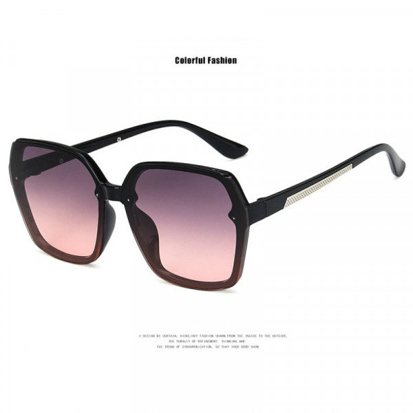 Girls Suqre Oversize Frame Wild Sunglasses - Black Pink - Shop N Save