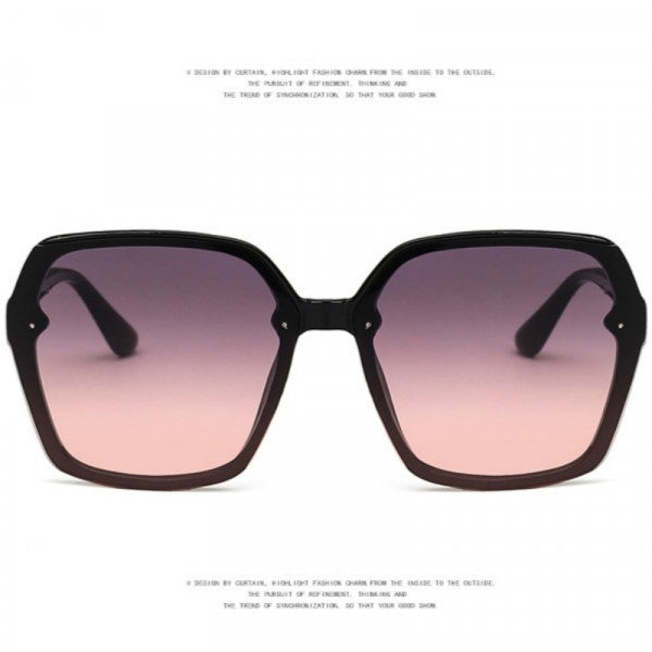 Girls Suqre Oversize Frame Wild Sunglasses - Black Pink - Shop N Save