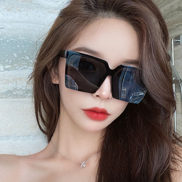 Retro Square Frame Sunglasses For Women And Men - Black - Shop N Save