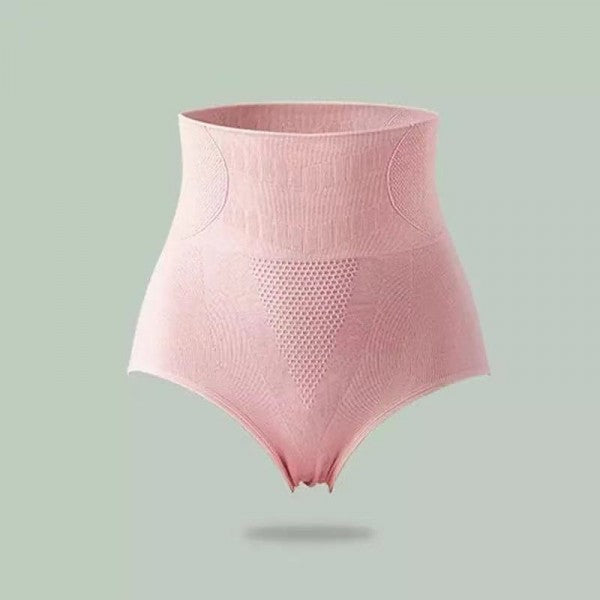 Women High Waisted Cotton Underwear - Pink