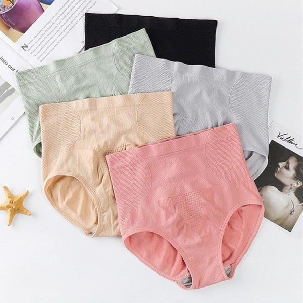 Women High Waisted Cotton Underwear - Pink