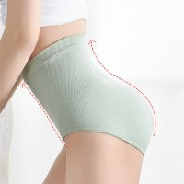 Women High Waisted Cotton Underwear - Gray