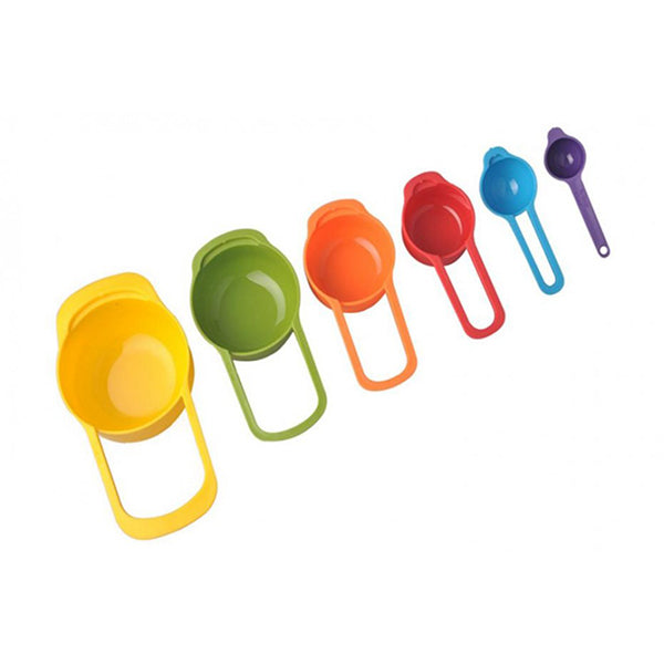 6 Piece Multi Colors Measuring Kitchen Spoon Set - Multi color - Shop N Save