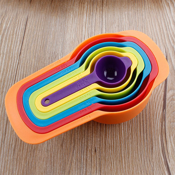 6 Piece Multi Colors Measuring Kitchen Spoon Set - Multi color - Shop N Save