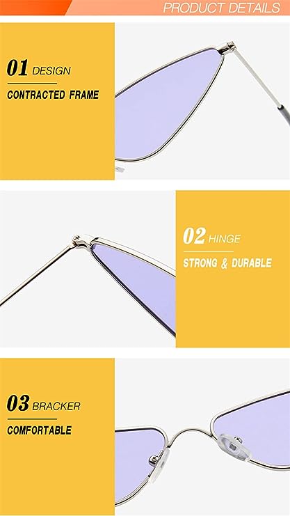 Fashion Triangular Lens Metal Frame Sunglasses - Light Brown - Shop N Save