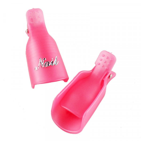 10 Pcs Nail Polish Remover Clip - Pink
