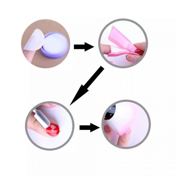 10 Pcs Nail Polish Remover Clip - Pink