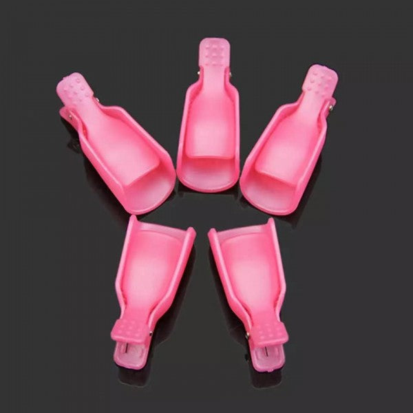 10 Pcs Nail Polish Remover Clip - Pink
