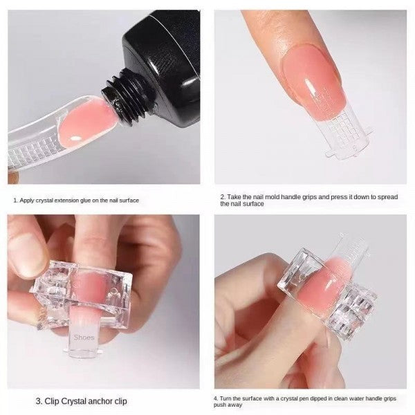 1 Piece Nail Crystal Anchor Clip - Transparent