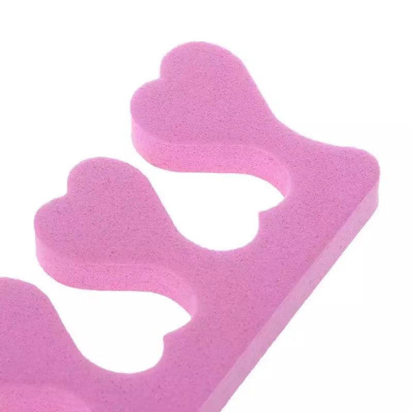 2 Pieces Heart High Elastic Nail Toe Separator - Pink - Shop N Save