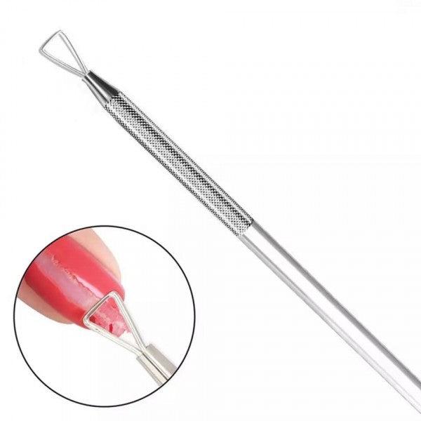 1 Piece Stainless Steel Nail Polish Remover Tool - Silver