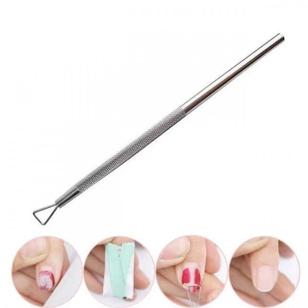 1 Piece Stainless Steel Nail Polish Remover Tool - Silver