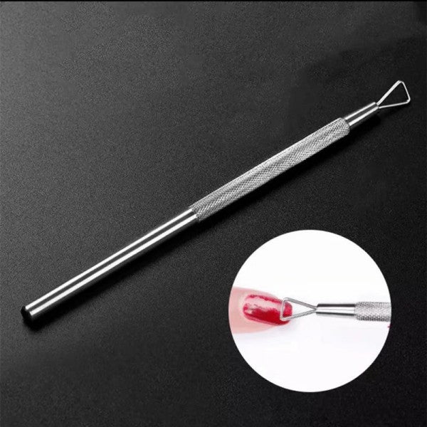 1 Piece Stainless Steel Nail Polish Remover Tool - Silver