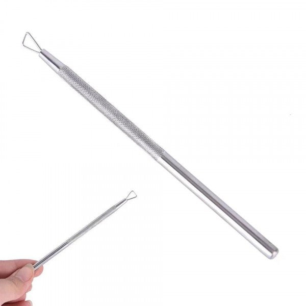 1 Piece Stainless Steel Nail Polish Remover Tool - Silver