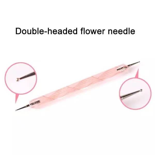 Double Headed Diamond Pen 5 Pieces Set Nail Tool - Multi Color - Shop N Save