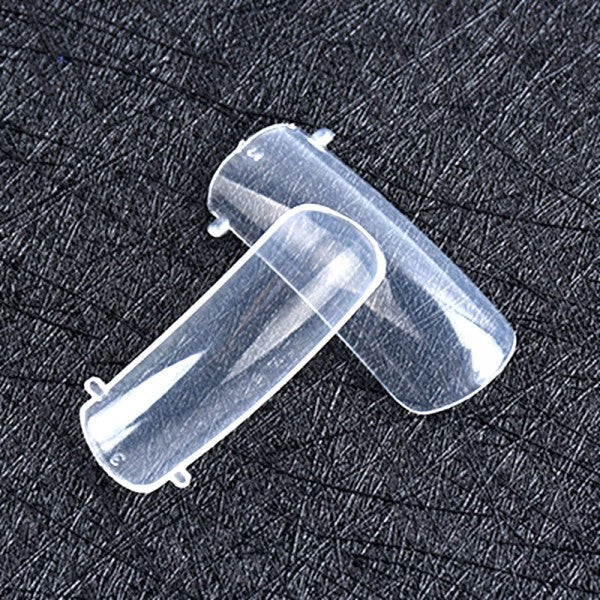 1 Box Of 100 Pcs Crystal Extension Nails - Transparent