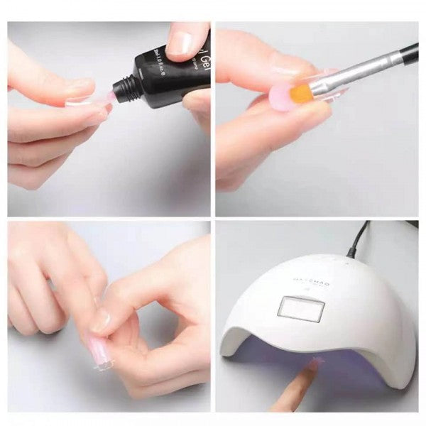 1 Box Of 100 Pcs Crystal Extension Nails - Transparent