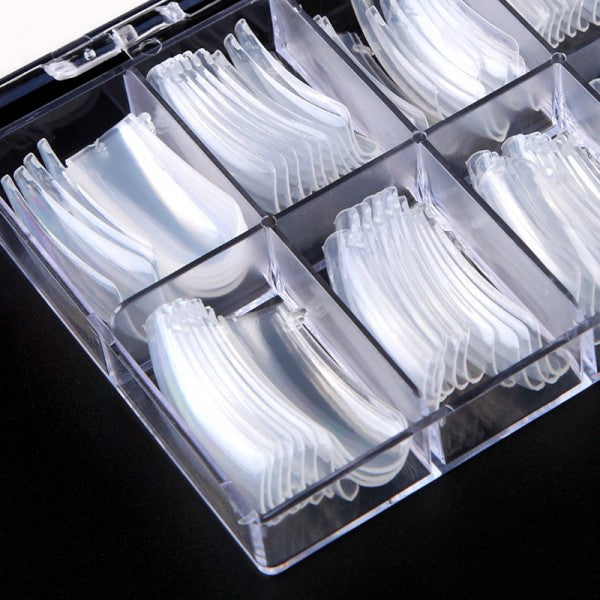1 Box Of 100 Pcs Crystal Extension Nails - Transparent