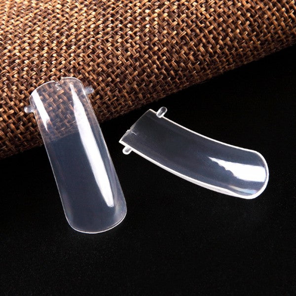 1 Box Of 100 Pcs Crystal Extension Nails - Transparent