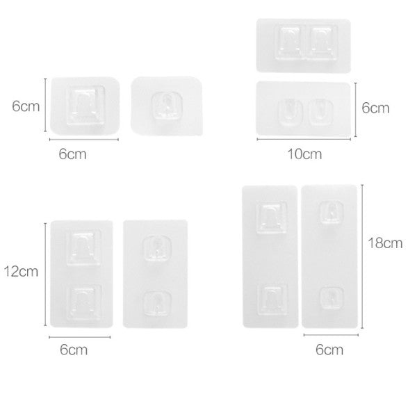 Wall Hanging Type Receives Wire Holder - Transparent