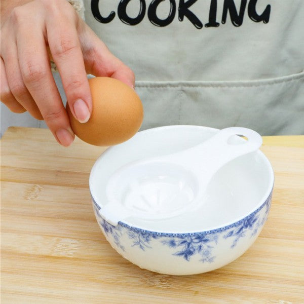 Egg Yolk Separator Dispenser Baking Tool - White - Shop N Save