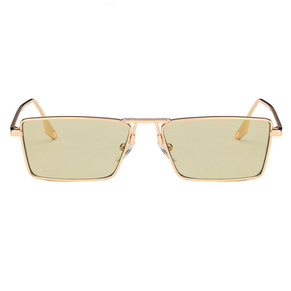 Metal Frame Square Small Sunglasses - Green - Shop N Save