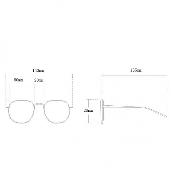 Frameless Slim Lens Personality Square Sunglasses - Dark Brown