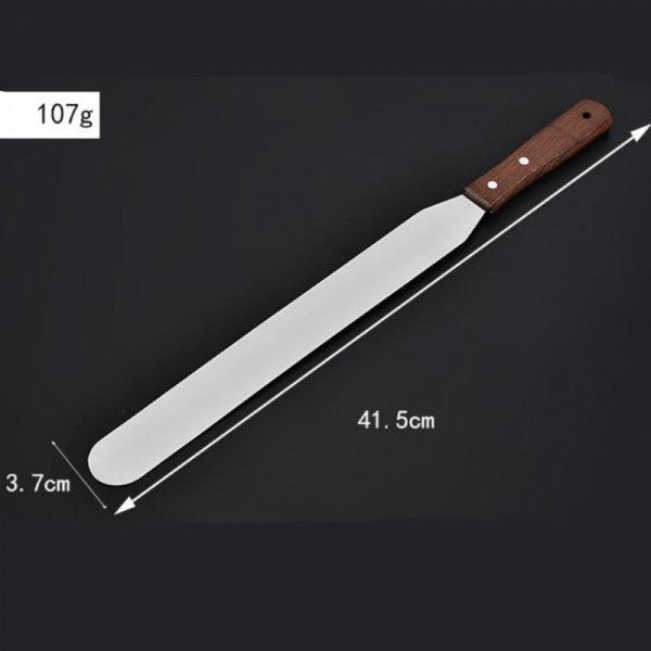 Stainless Steel Cake Trowel Cream Straight Spatula - Silver