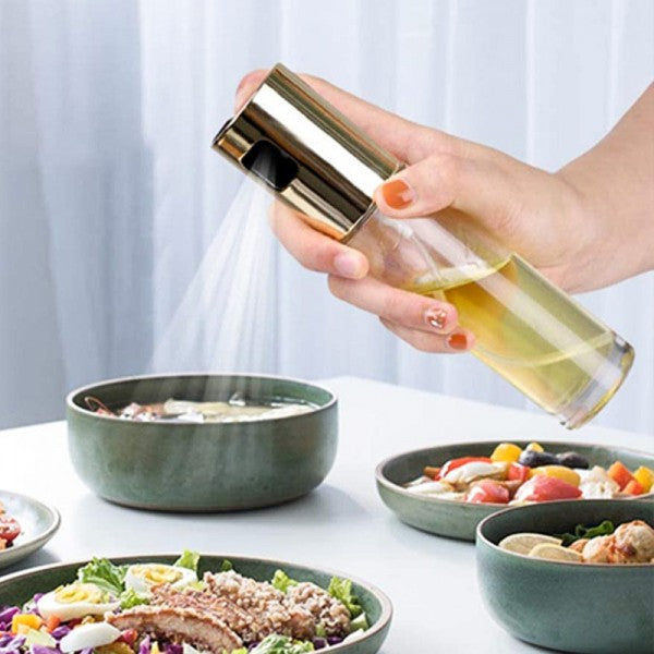 100Ml Glass Bottle Mister BBQ Oil Sprayer - Golden