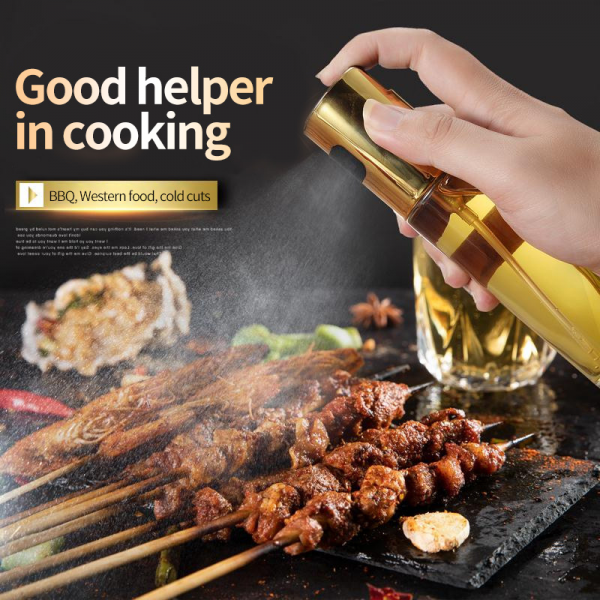 100Ml Glass Bottle Mister BBQ Oil Sprayer - Golden