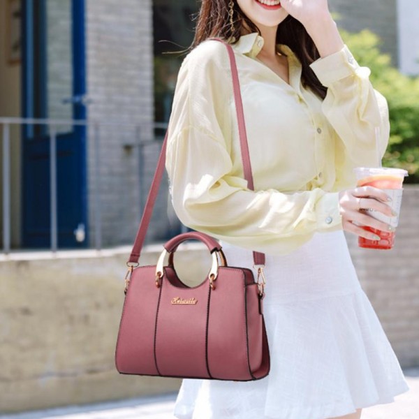 Fashion Style Casual Tote Handbag - Pink - Shop N Save