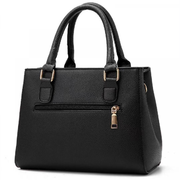 Ladies High Quality Flower Embroidered Handbag - Black - Shop N Save