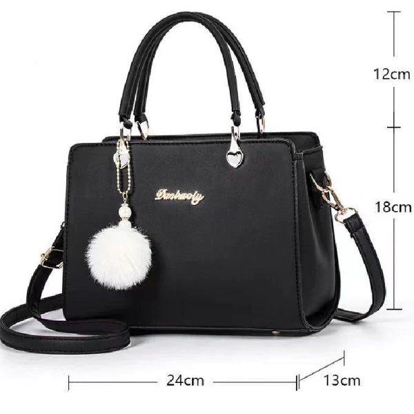 Ladies Heart Decoration High Class Handbag - Green - Shop N Save