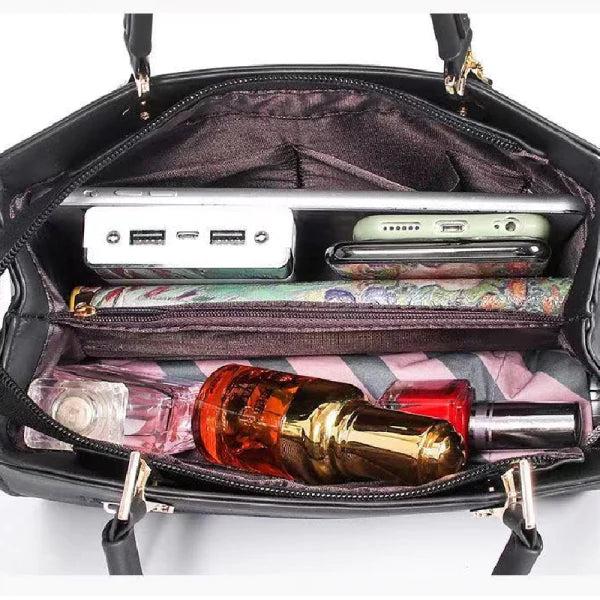 Ladies Heart Decoration High Class Handbag - Green - Shop N Save