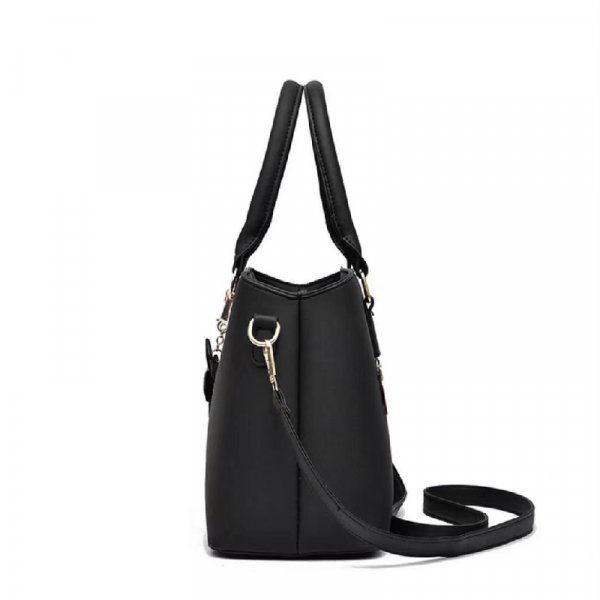 Ladies Floral Decoration Hight Fashion Handbag - White - Shop N Save