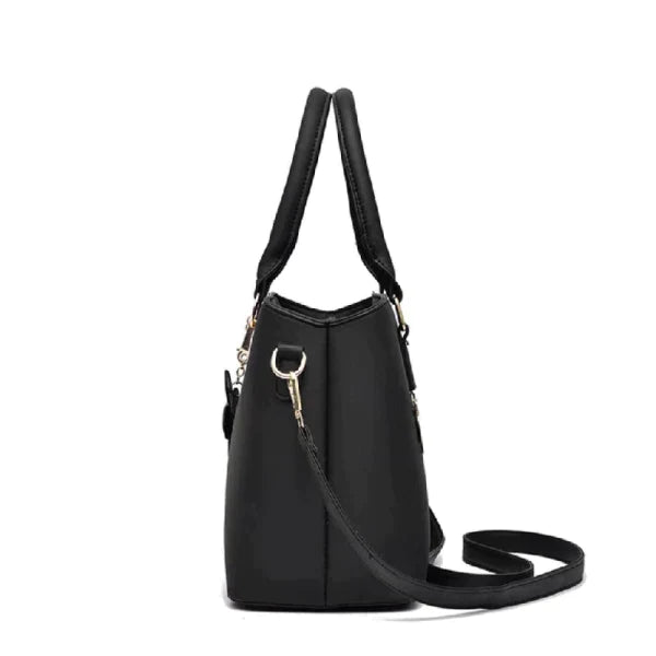 Ladies Floral Decoration Hight Fashion Handbag - Pink